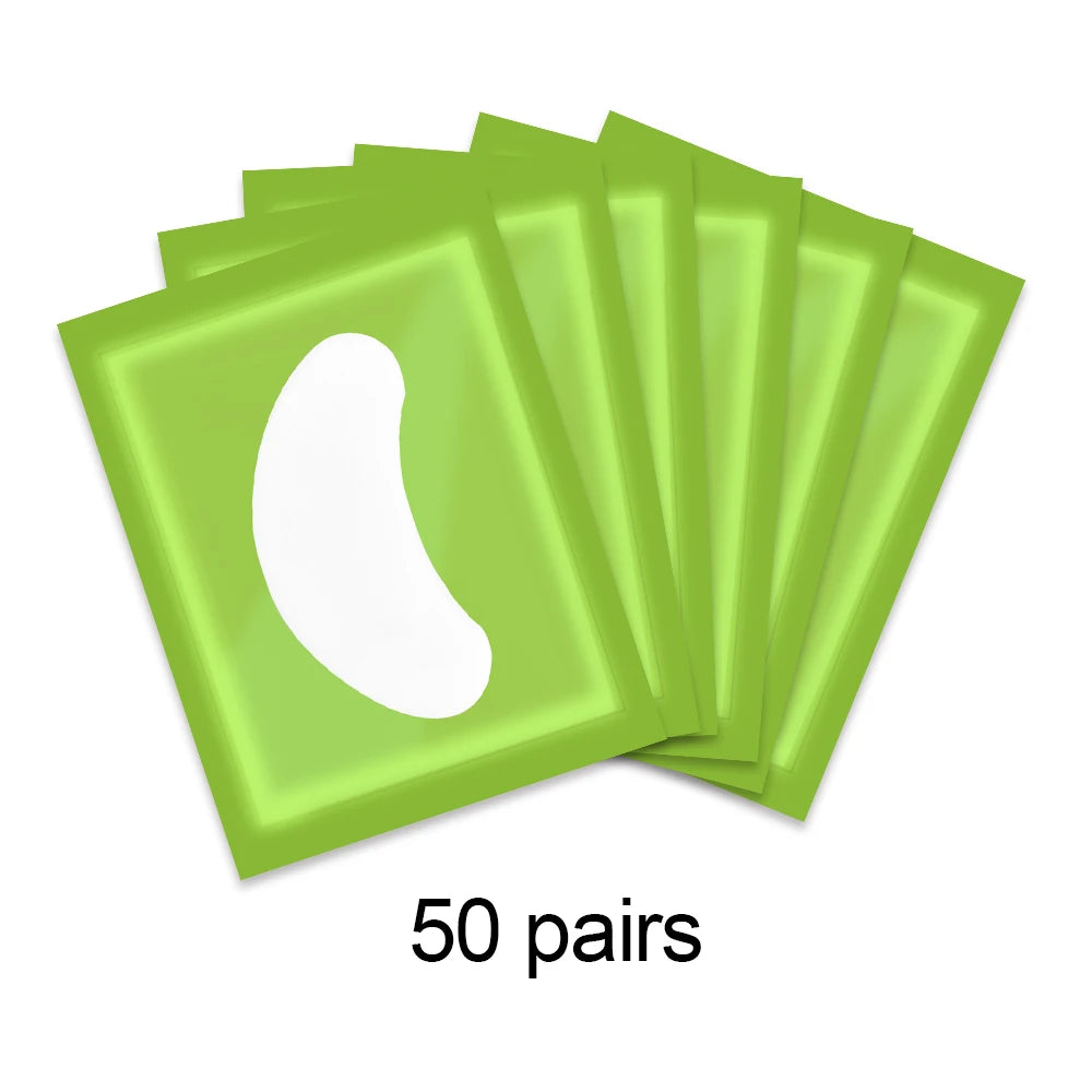 50 Pairs Eyelash Extension Patch Hydrogel Patches Gel Pad Makeup Lash Lift Tools Under Eye Patch Pads for Eyelash Extension