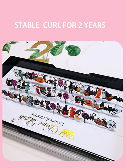 Domi Lash 12 Line 12 Color Cosplay Eyelash Extension New Fashion Christmas Glitter Soft Mink False Eyelash Individual Lashes