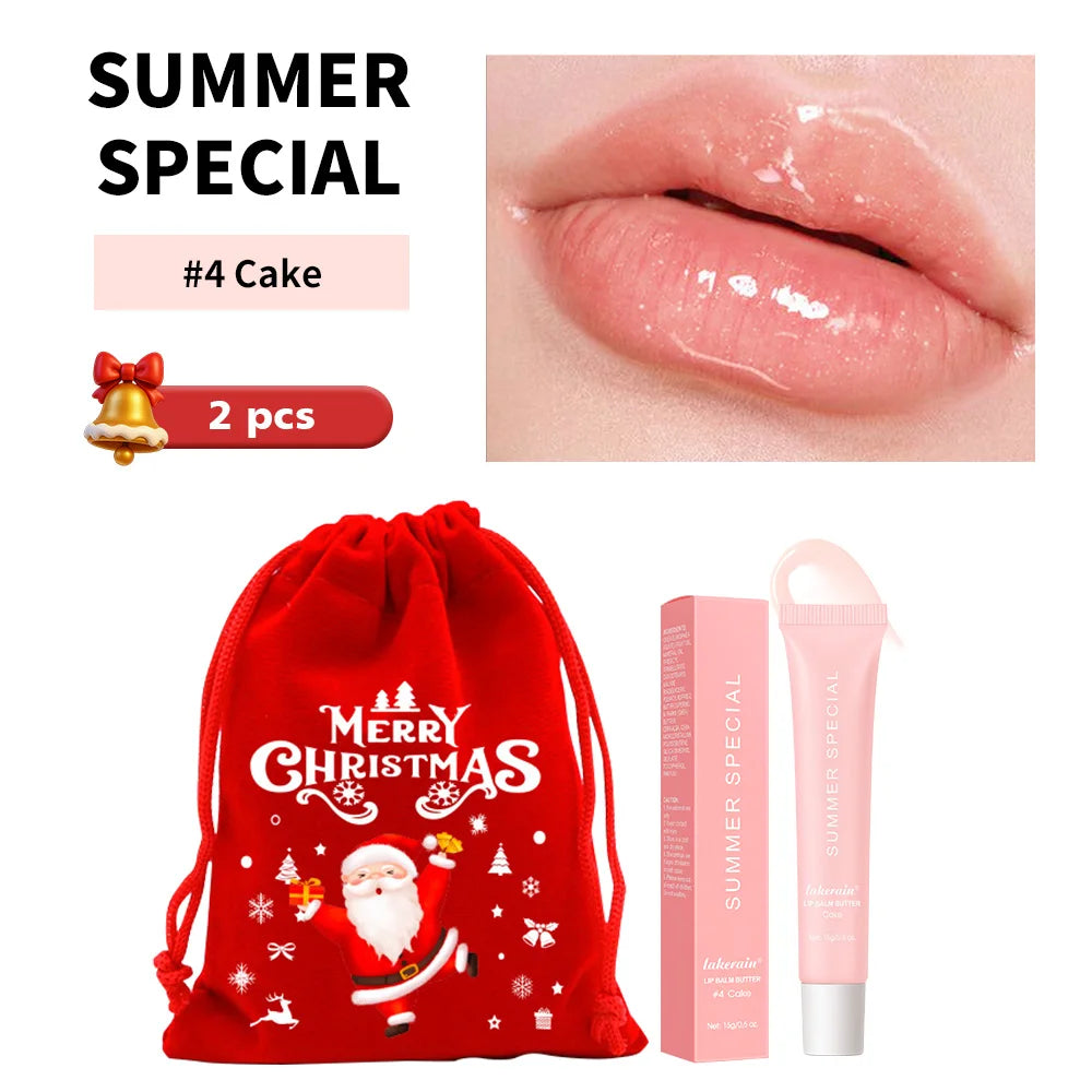 5 Colors Hydrating Lip Stain Lip Balm Plumping Lip Oil Glossy Lip Glaze Stick Moisturizing Lip Cosmetic Christmas Gift For Women