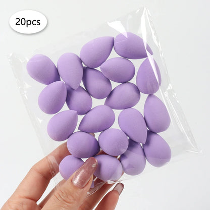 20pcs Mini Finger Puff Beauty Cosmetic Foundation Cosmetic Sponge Makeup Blender Suitable for Cream & Powder Concealer