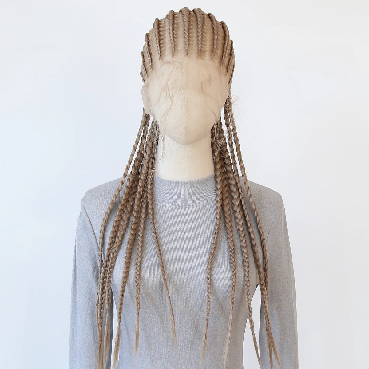 Black Braided Wigs Synthetic Full Lace Wig Glueless Full Lace Synthetic Wig Heat Resistant Fiber Wig for Women Daily Wear