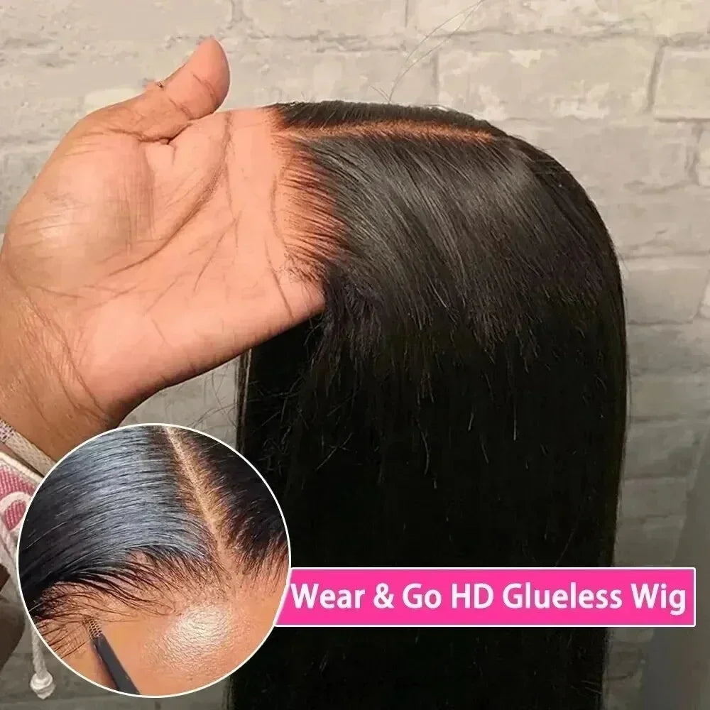 2026 New Ready To Wear Glueless Bob Straight Human Hair Wigs Wear And Go Lace Wigs