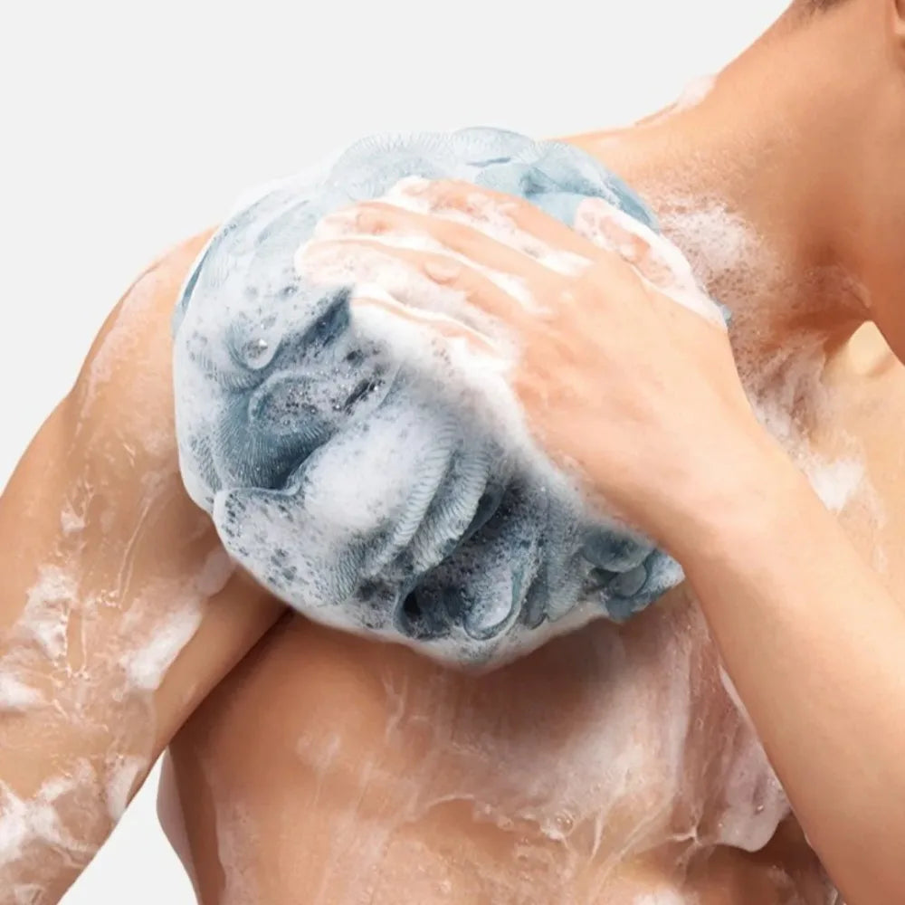 Large Size Bath Ball Towel Shower Mesh Foaming Sponge Body Scrub Exfoliating Back Brush Skin Cleaner Bath Bubble Ball Bath Tools