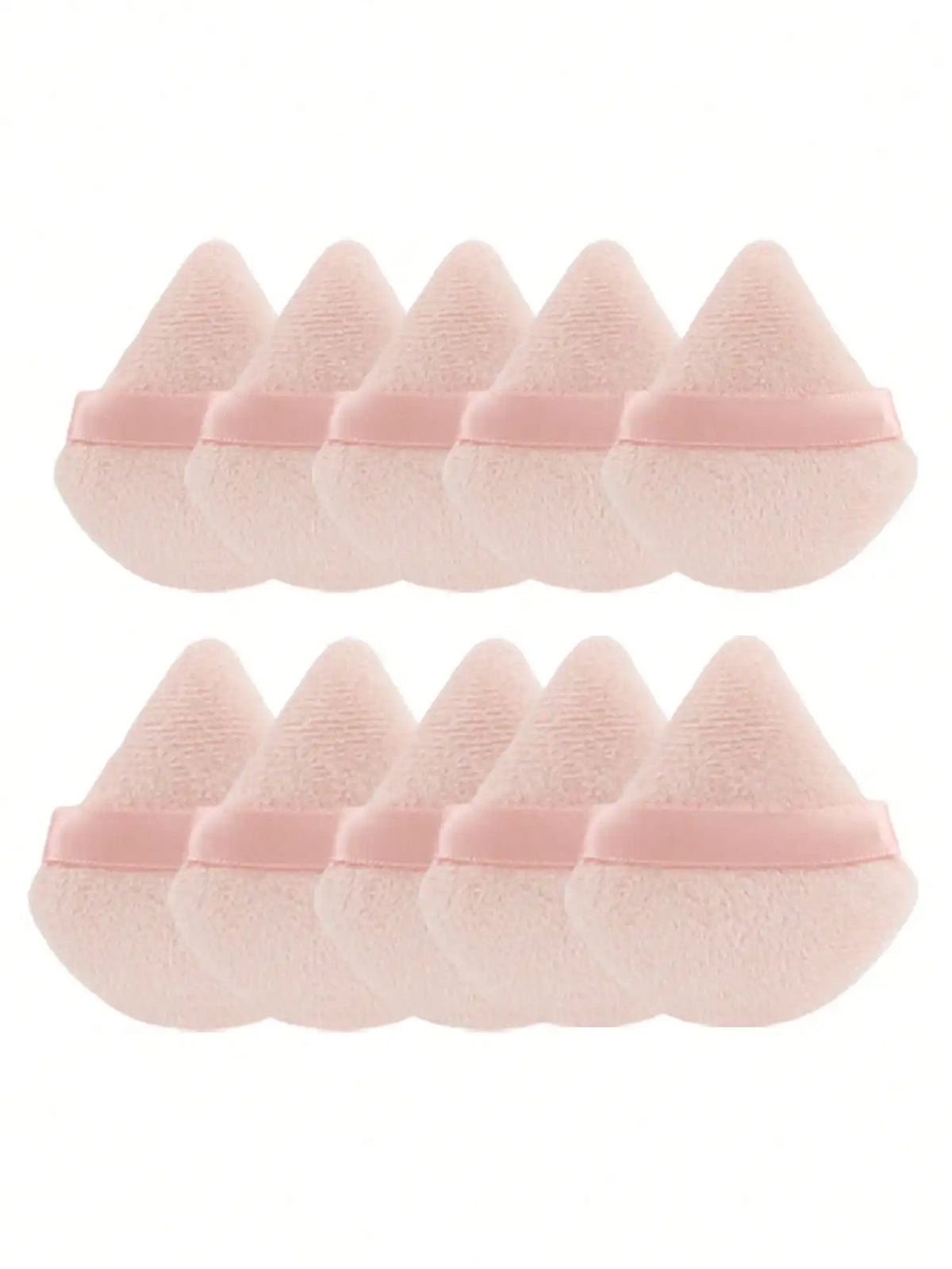 10 Pcs Triangle Velvet Powder Puff Pizza Flours Mini Face Makeup Sponge Cosmetics Washable Lightweight Makeup Tool