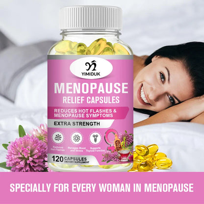 Buy 1 Get 1 Free! Best Menopause Relief Capsules, Support Reduces Hot Flashes & Night Sweats, Mood Balance & Better Sleep, Vegan