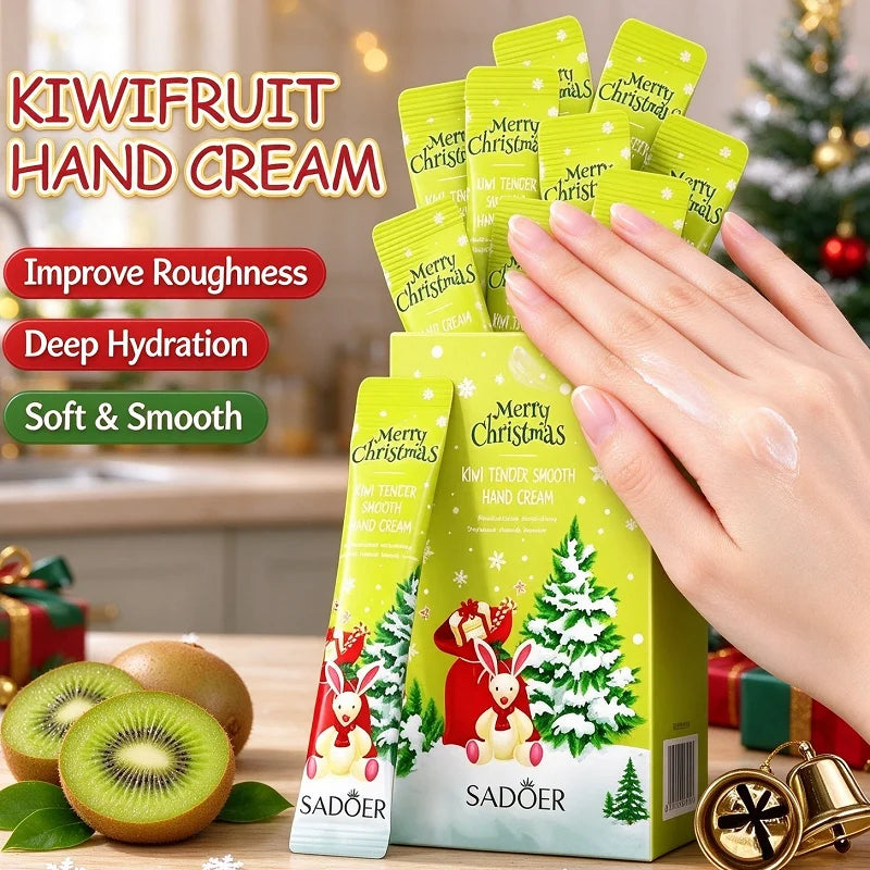20Pcs/Box Kiwi Christmas Hand Cream, Compact And Portable, Moisturizing For Autumn And Winter, Suitable For Travel