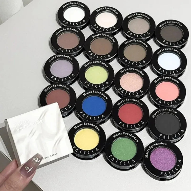Eyeshadow Matte Red Black White Brighten Highlighter Eye Shadow Palette Lasting Shimmer Highly Pigmented Monochrome Eyes Makeup