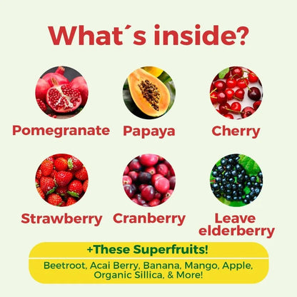 fruit gummies contain 12 types of super fruits, collagen supplements for immune and antioxidant support, gluten free, non GMO