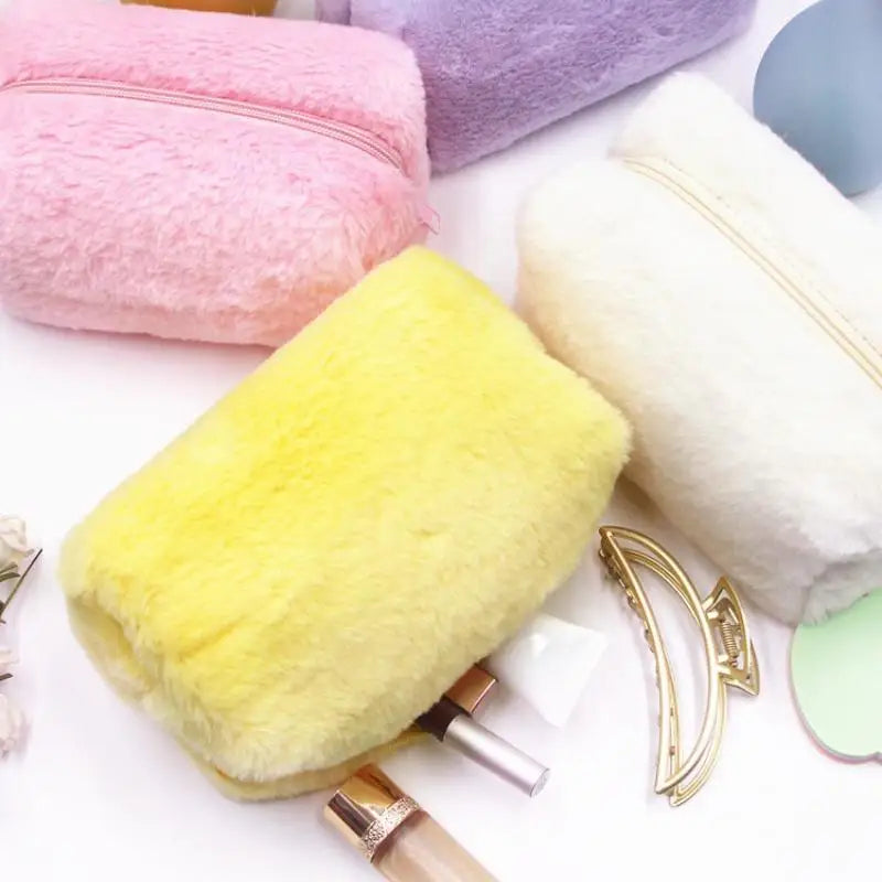 New-Plush Makeup Bags For Women Soft Travel Cosmetic Bag Organizer Case Lady Girls Make Up Case