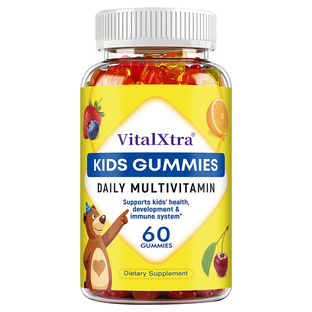 Children's Multivitamin Gummies - Rich in Vitamin A, C, D3, Zinc,- Boosts Immunity and Brain Health, Promote Nutrient Absorption