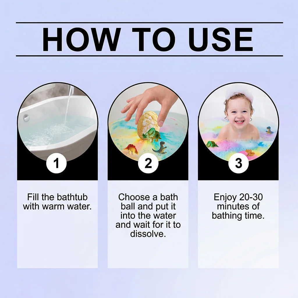 Dinosaur Egg Bath Toys Inside Surprise Toys Rich Bubble Funny Shower Relaxing Colorful Bath Experience Kids Friendly Kids Gifts