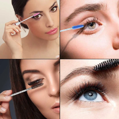10/25Pcs Christmas Eyelash Brush Tubes Lash Extension Mascara Brushes Wand Eyebrow Comb Spoolies Container Applicators Tools