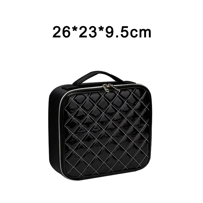 Waterproof PU Leather Cosmetic Bag Professional Large Capacity Storage Make Up Handbag Case Travel Toiletry Makeup Bag For Women