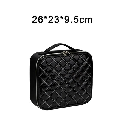 Waterproof PU Leather Cosmetic Bag Professional Large Capacity Storage Make Up Handbag Case Travel Toiletry Makeup Bag For Women
