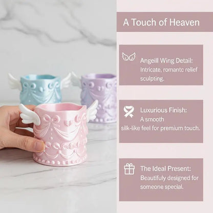 1Pcs Luxury Angel Wings Relief Portable Cosmetic Organizer Makeup Brush Holder for Daily Use