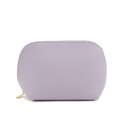 Customized Letters PU Leather Cosmetic Storage Bag Classic Simple Atmosphere Solid Color Make Up Bag Advanced Zipper Wash Bag
