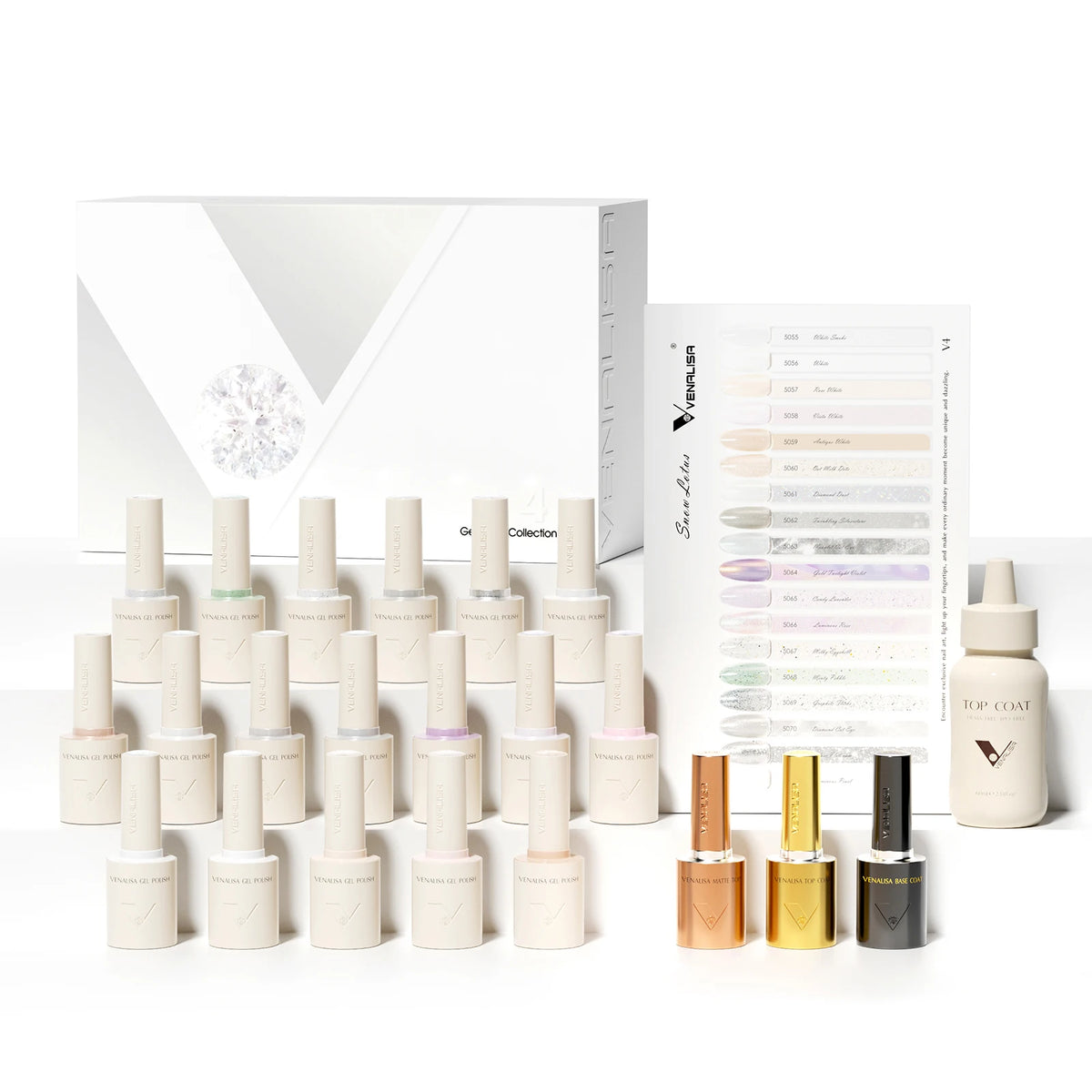 1Set VENALISA V6 Whole Set 10ml HEMA FreeTPO Free Vegan Nail Gel Polish Color Display Gel Varnish Nail Maincure Branded Suitcase