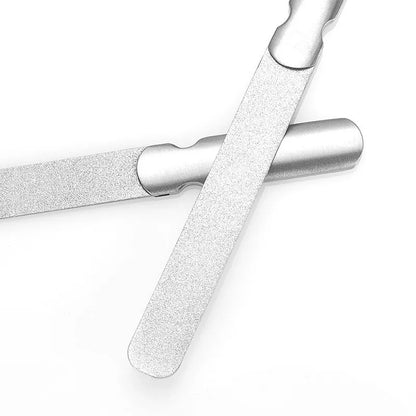 Professional Double Sided Nail File Stainless Steel Sandpaper Nail Sanding Grinding Polishing Manicure Care Tools NEW