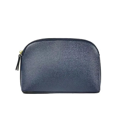 Customized Letters PU Leather Cosmetic Storage Bag Classic Simple Atmosphere Solid Color Make Up Bag Advanced Zipper Wash Bag