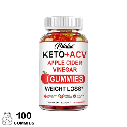 Keto Apple Cider Vinegar Gummies -  Helps with Weight Loss, Whitens Skin, Supplements with Apple Cider Vinegar & Vitamins, Vegan