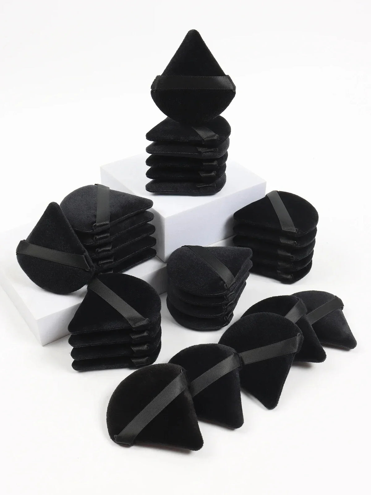Triangle Powder Puff Facial Makeup Sponge Soft Velvet Cosmetics Puff Black Mixer Beauty Foundation Make-Up Sponge Makeup Access