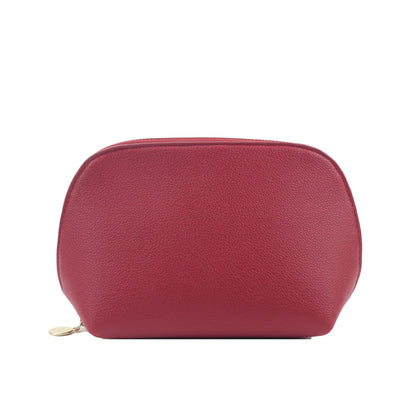 Customized Letters PU Leather Cosmetic Storage Bag Classic Simple Atmosphere Solid Color Make Up Bag Advanced Zipper Wash Bag