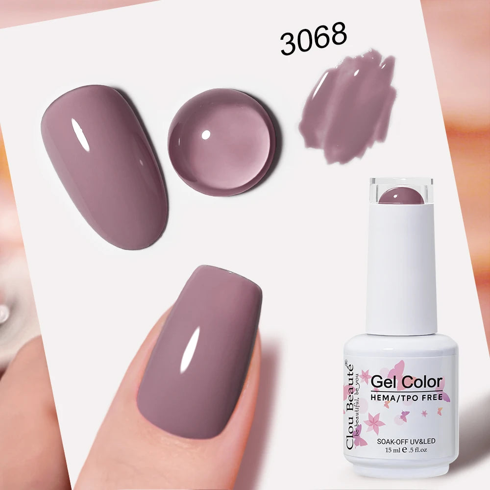 Clou Beaute 15ml Nail Gel Polish Vernis Semi Permanent UV Soak off Varnish Tpo Free Nail Polish Nail Art Gel Lacquer