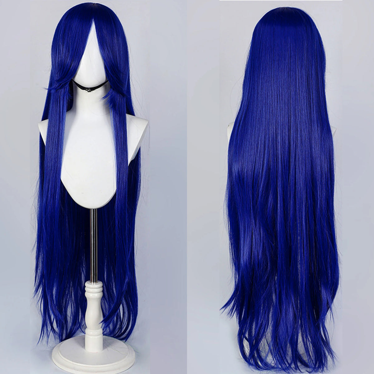 100CM Long Straight Wig With Bangs Synthetic Cosplay Wig For Women Pink Purple Cosplay Wigs for Party For Halloween