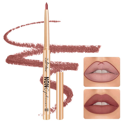 ZaiDoc 3 Colors Lip Liner Pencil Set Long Lasting Waterproof Smudge Proof Smooth Lip Pencil Natural Finish Daily Makeup