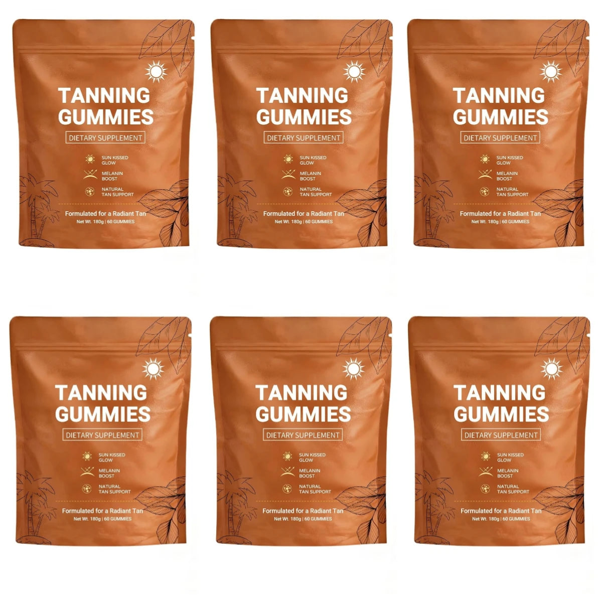 Tanning Gummies for Women, Sunless Bronzing Glow Support, Vegan Sugar-Free, Non-GMO, Astaxanthin & Lycopene, 60 Count