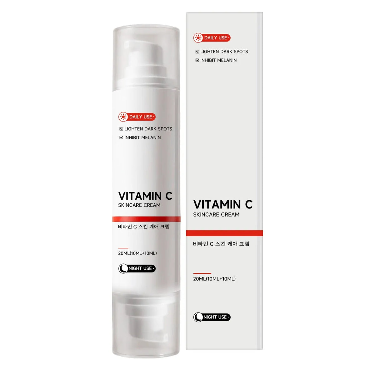 Vitamin C Brightening Ampoule For Dull Uneven Skin Tone Dual Effect Firm Lift Skin Minimize Pore Lightweight Brighten Face Cream