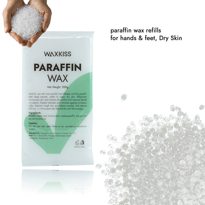 WAXKISS 1200g Paraffin Wax Refill for Paraffin Wax Bath Machine Moisturizing and Skin Softening Hand and Foot Care Wax New Formula for Long-Lasting Warmth Gentle Paraffin Wax Treatment for Smooth and Soft Skin Ideal for Home