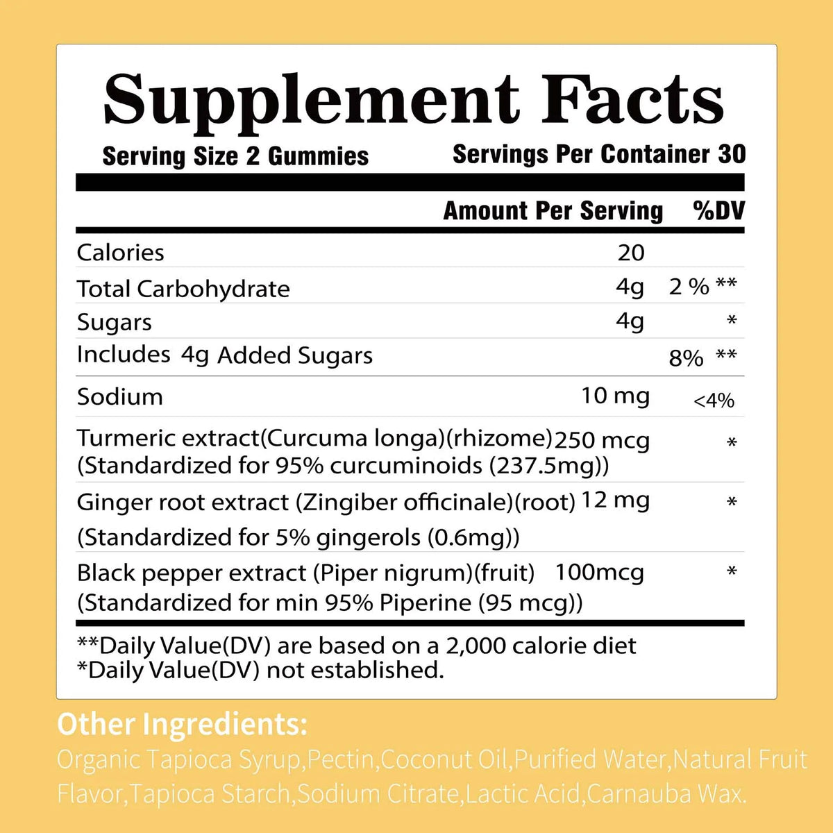 Turmeric Gummies, Boosts Immunity, Promotes Skin Health, Improves Mobility, Improves Blood Circulation, Regulates Blood Lipids