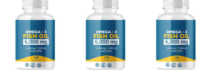 Omega 3 Fish Oil Softgels High Potency EPA DHA Daily Supplement for Adults Supports Joint Immune Health 150 Softgels Non GMO