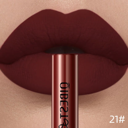 Matte Liquid Lipstick Waterproof Velvet Nude Sexy Red Lip Gloss Long Lasting Nonstick Lip Stain Makeup 24 Colors Hot Lipgloss