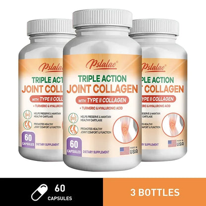 Triple Action Joint Collagen with Type II Collagen - Relieve Stress, Control Bone and Joint Inflammation, Enhance Immunity