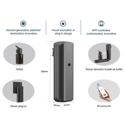 TEABLUM Coverage 300m³ Aromatherapy Machine Electric Fragrance Diffuser Bluetooth Home Air Freshener Socket Type Scent Diffuser