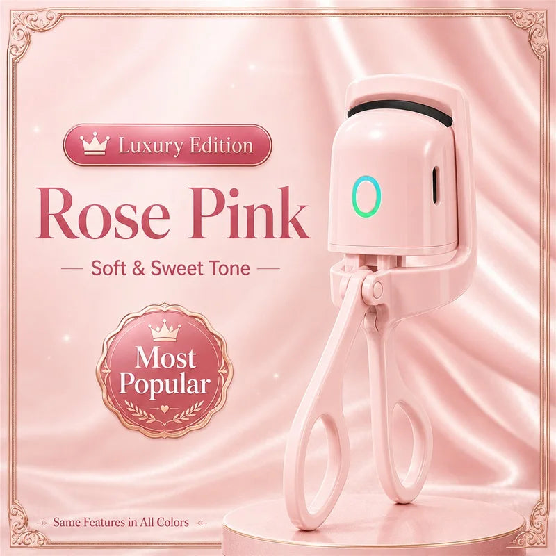 Electric Eyelash Curler Natural Curly Lash Curling Makeup Tool Hand‑Held Cosmetic Accessory for Daily Eye Makeup