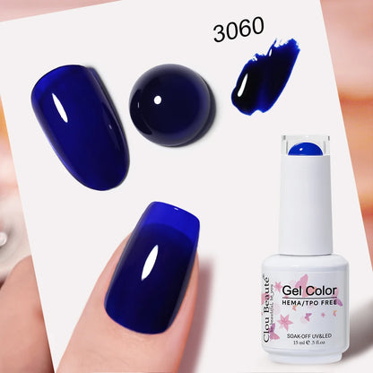 Clou Beaute 15ml Nail Gel Polish Vernis Semi Permanent UV Soak off Varnish Tpo Free Nail Polish Nail Art Gel Lacquer