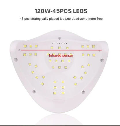 SUN X5 LED MAX Manicure Lamp 45 LEDs UV LED Nail Lamp For Nails Curing Nail Polish LED Nail Lamp Gel Dryer Lamps Nail Tools