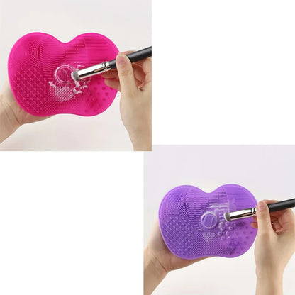 1/2/3Pcs Brush Cleaner Scrubbe Board Cosmetic Makeup Brush Washing Silicone Gel Cleaning Mat Foundation Makeup Brush Cleaner Pad