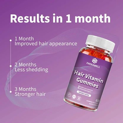 Biotin Gummies 5000 Mcg Hair Skin Nails Support Beauty Vitamins 60 Gummies Daily Wellness Supplement
