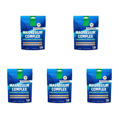 Magnesium Complex Capsules,Bone, Muscle, Heart Health,Restful Sleep,10 Forms of Elemental Magnesium for Absorption,120 Capsules