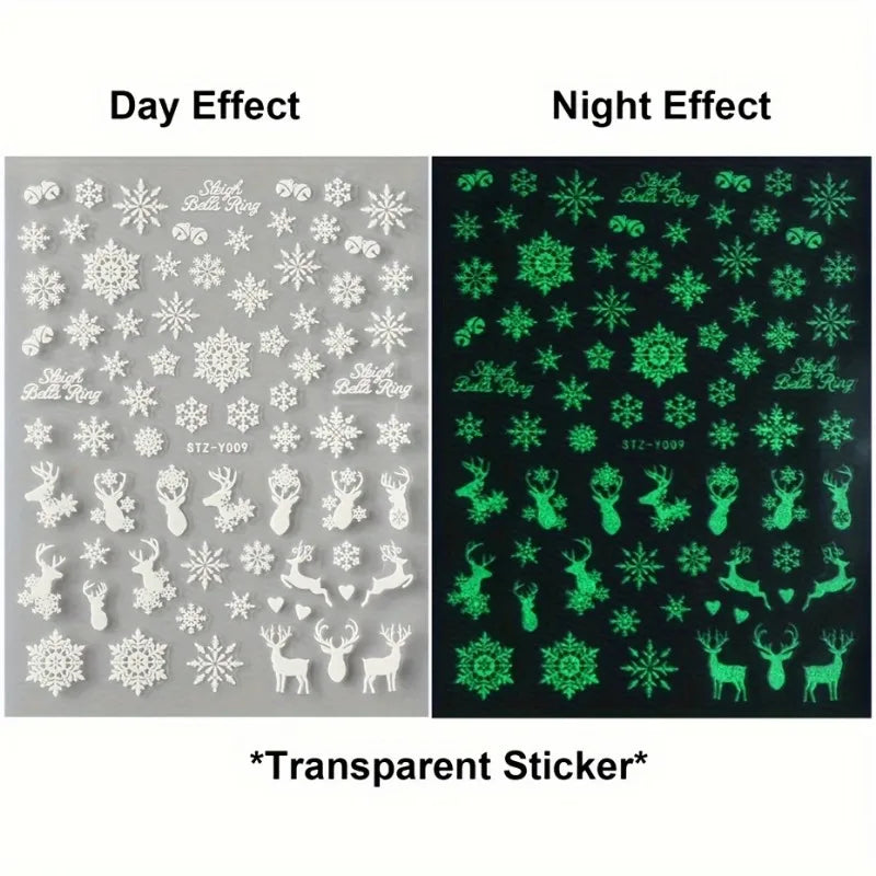 9PCS Nail Stamping Plates Christmas French Xmas Steel Printing Stencil Snowflakes Nail Stamp Templates Nail Art Manicure Tools