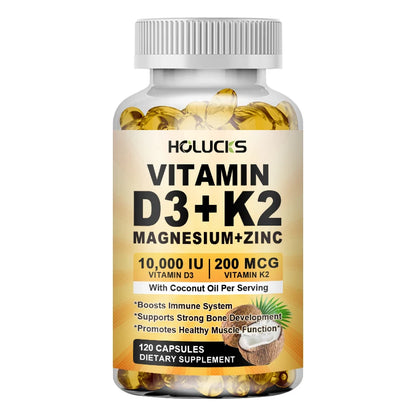 Bone & Joint Health Support Supplement, with Zinc, Magnesium, for Muscle Growth, Heart Wellness, Immune Function, Energy