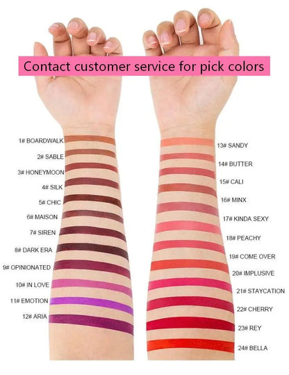 Pink Cream Lipliner Pen Custom Logo Retractable Lipliner Pencil Private Label Long Lasting Matte Waterproof Lip Liner 20pcs