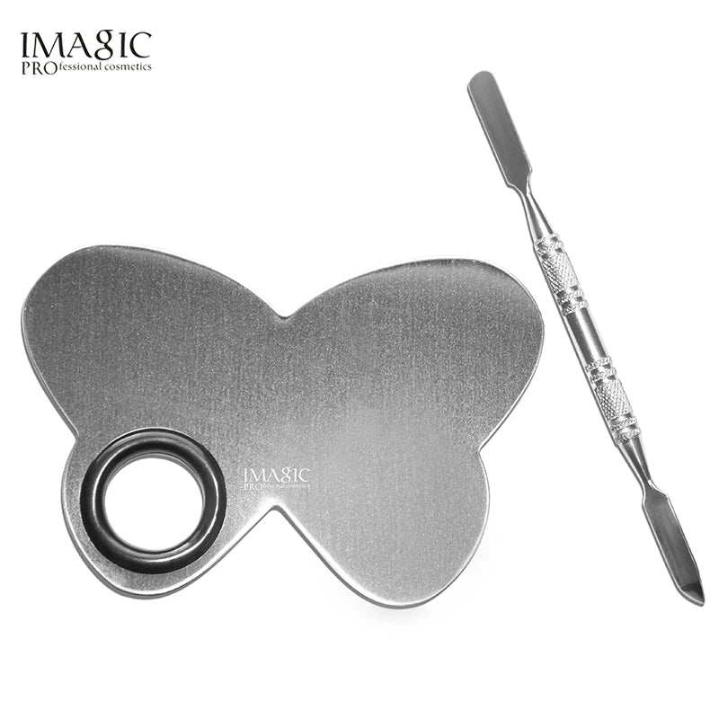 IMAGIC Professional Makeup Palette Tray Mixed Paint Stainless Steel Oil Paint Palette Watercolor Oil Painting Art Makeup Tools