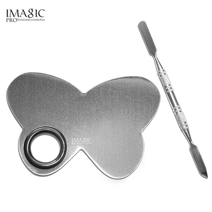 IMAGIC Professional Makeup Palette Tray Mixed Paint Stainless Steel Oil Paint Palette Watercolor Oil Painting Art Makeup Tools