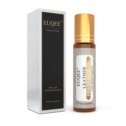 EUQEE Men's Aroma Essential Oil with Roller, Dragons Blood Sweet Tobacco Leather Fragrance Oil for Making Perfume Aromatic Spray