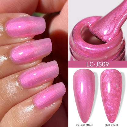 LILYCUTE 7ML Champagne Gold Reflective Glitter Gel Nail Polish Superflash Colorful Sparkling Effect For Manicure Nail Art UV Gel